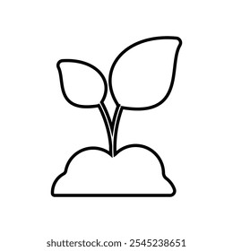 Conjunto de Arte vectorial de línea delgada Vegan Icon Single