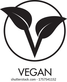 Vegan icon. Specially designed for small size viewing