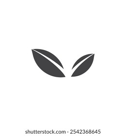 Vegan icon Symbol mark in filled style