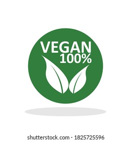 Vegan icon in trendy flat style. Vegan logo symbol for your web site design, logo, app, UI Vector EPS 10. 