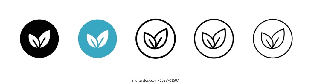 Conjunto de Ilustración vectorial de icono vegano