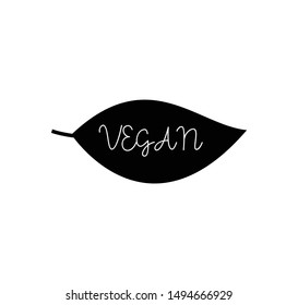 Vegan icon vector logo design illustration