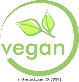 Vegan, icon, vector, symbol, green, sign