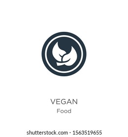 Vegan icon vector. Trendy flat vegan icon from food collection isolated on white background. Vector illustration can be used for web and mobile graphic design, logo, eps10
