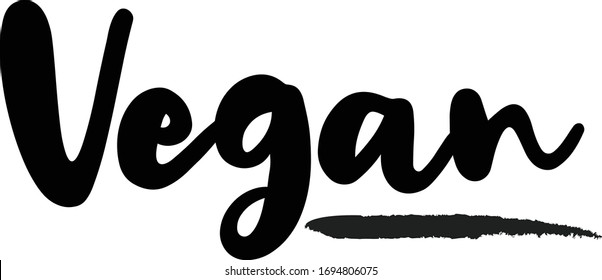 Vegan Inspirational Quote Typography Art Brush Stock Vector (Royalty ...