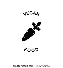 vegan label icon in black flat glyph, filled style isolated on white background