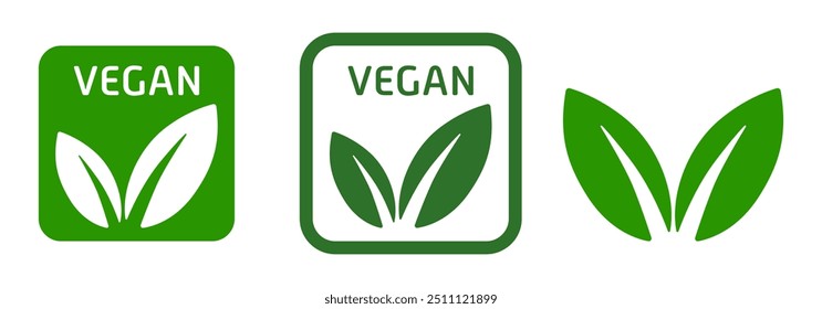 Rótulo vegano. Estilo de vida, adesivo, amigável, livre de crueldade, folha, folhas, vegetais, verde, vegetariano, vegetariano, vegetariano, produtos animais recusa, salvar o planeta, bondade, respeitar toda a vida, paz, combustível limpo