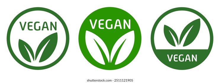 Rótulo vegano. Estilo de vida, adesivo, amigável, livre de crueldade, folha, folhas, vegetais, verde, vegetariano, vegetariano, vegetariano, produtos animais recusa, salvar o planeta, bondade, respeitar toda a vida, paz, combustível limpo