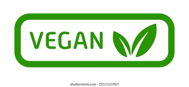 Rótulo vegano. Estilo de vida, adesivo, amigável, livre de crueldade, folha, folhas, vegetais, verde, vegetariano, vegetariano, vegetariano, produtos animais recusa, salvar o planeta, bondade, respeitar toda a vida, paz, combustível limpo