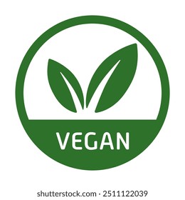 Rótulo vegano. Estilo de vida, adesivo, amigável, livre de crueldade, folha, folhas, vegetais, verde, vegetariano, vegetariano, vegetariano, produtos animais recusa, salvar o planeta, bondade, respeitar toda a vida, paz, combustível limpo