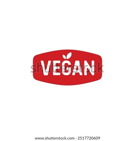Vegan Label Logo Vector. Vegan Food Vector elements for labels