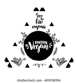 vegan, lettering drawing hand