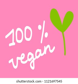 Vegan lettering illustration