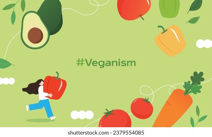 Vegan Life Illustration to Protect the Earth