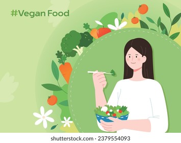 Vegan Life Illustration to Protect the Earth