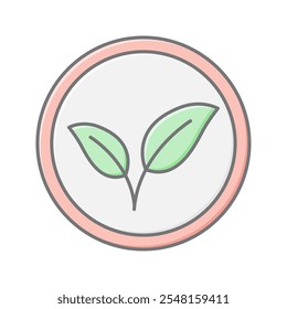 Vegan lineal color icon , vector, pixel perfect, illustrator file