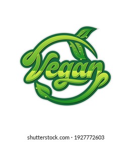 Vegan logo collection design template