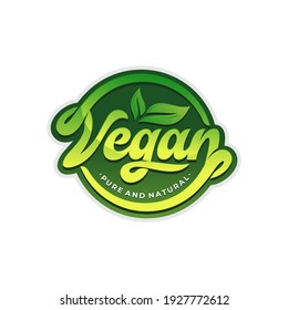 Vegan logo collection design template