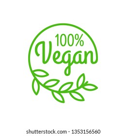Vegan logo design template