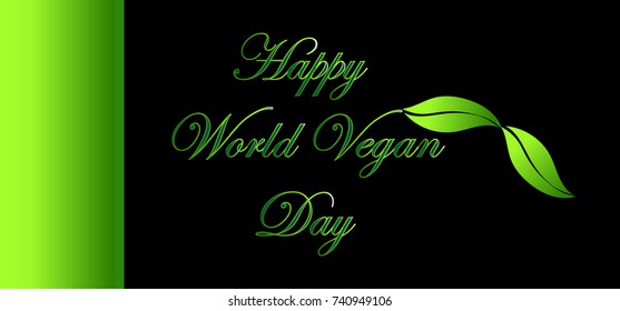 Vegan logo design, World Vegan day