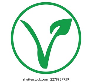 Logo vegan o logotipo verde