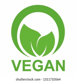 Vegan logo icon vector