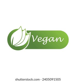 Veganisches Logo, Vektordesign-Symbol