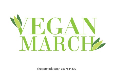 Vegan MARCH Vector/ EPS  Drawing