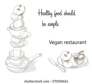 Vegan menu cover concept. 