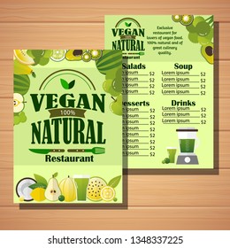 Vegan menu design