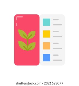 Vegan Menu icon in vector. Illustration