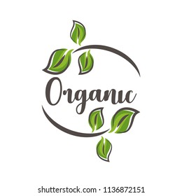 Vegan menu. Logo, badge template for cafe, restaurant.