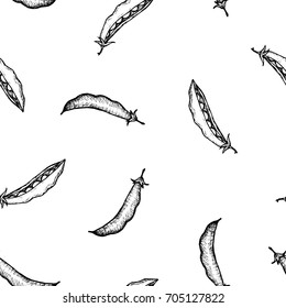 Vegan Menu -Peas - graphic seamless pattern