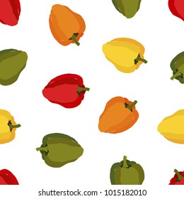 Vegan Menu - Pepper - simple color seamless pattern