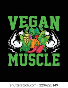 Vegan Muscle Vegan T-shirt Design