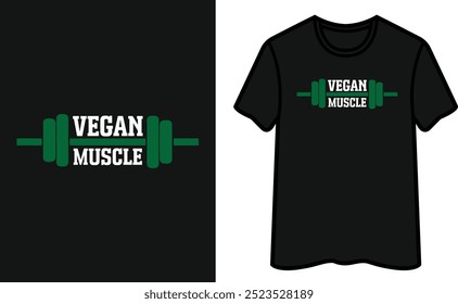 Vegan Muscle. Vegan T-Shirt Design