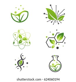 Vegan Natural Green Leaf Abstract Science Lab Collection