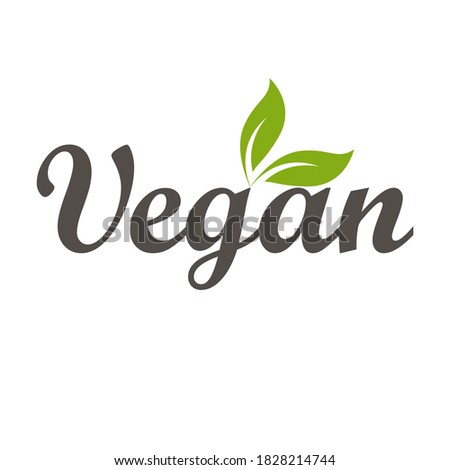 vegan natural product icon and elements vector