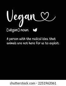 vegan noun definition shirt design