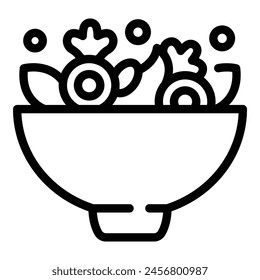 Vegan nutrition icon outline vector. Food diet. Eco free