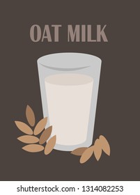 Vegan oat milk poster. Usable as a postcard/poster/sticker etc. 