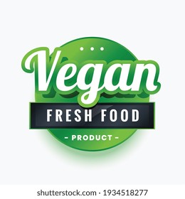 vegan only fresh food green label design