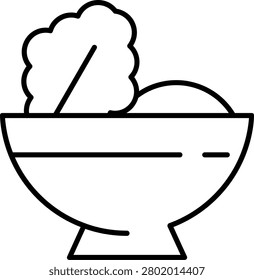 Vegan Option Illustration vector Icon Design