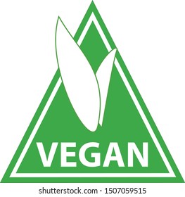 Vegan organic food icon symbol