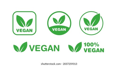 vegan organic sticker labels pack