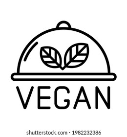 vegan outline logo icon isolated on white. vegan organic non violent food line icon for web and ui design, mobile apps and print products