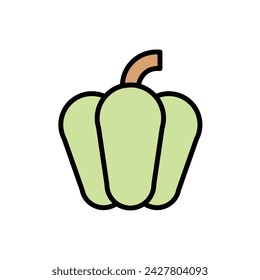 Vegan Pepper Icon Vector Illustration