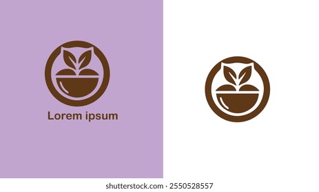 Vegan Plant-based Carne-free Sem laticínios Ilustração de design de logotipo único