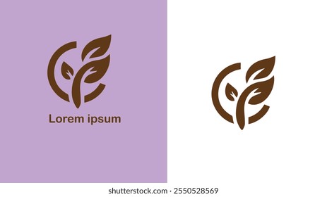 Vegan Plant-based Carne-free Sem laticínios Ilustração de design de logotipo único