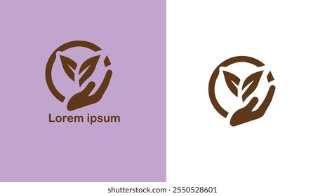 Vegan Plant-based Carne-free Sem laticínios Ilustração de design de logotipo único